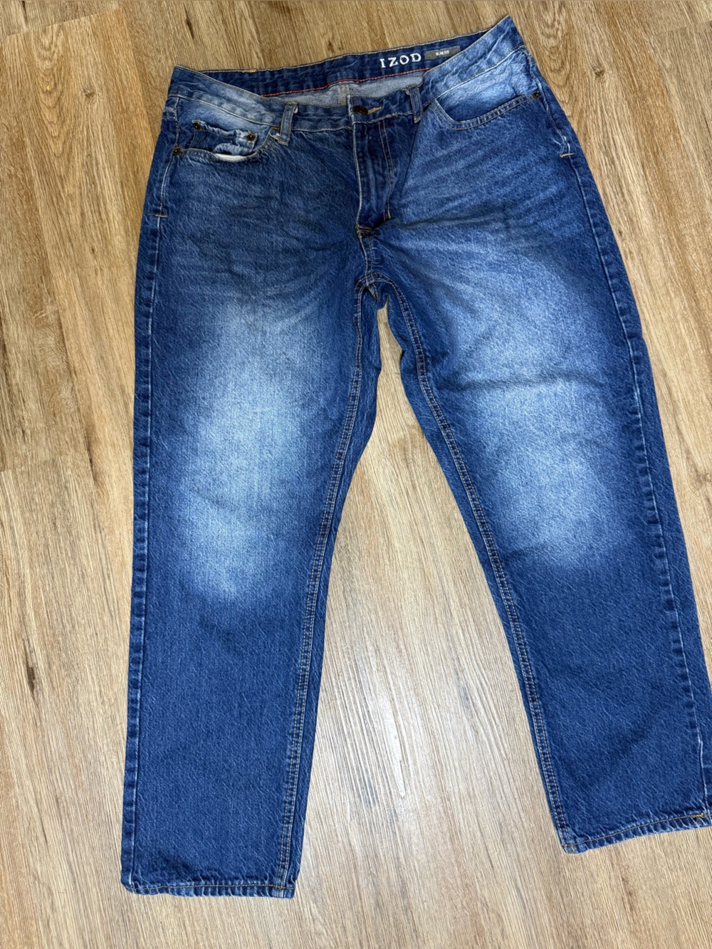 Izod Men's Slim Fit Denim Jeans in Medium Blue